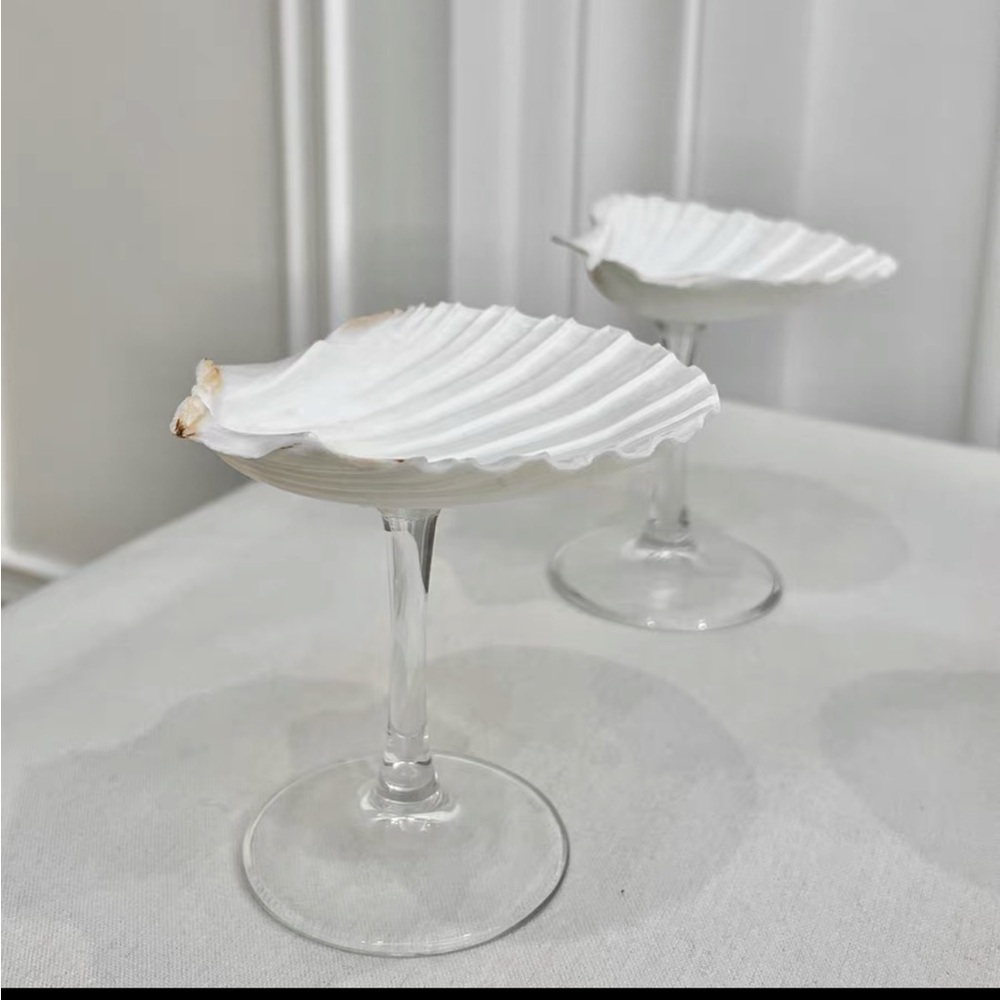 Clam design dessert plate/cup